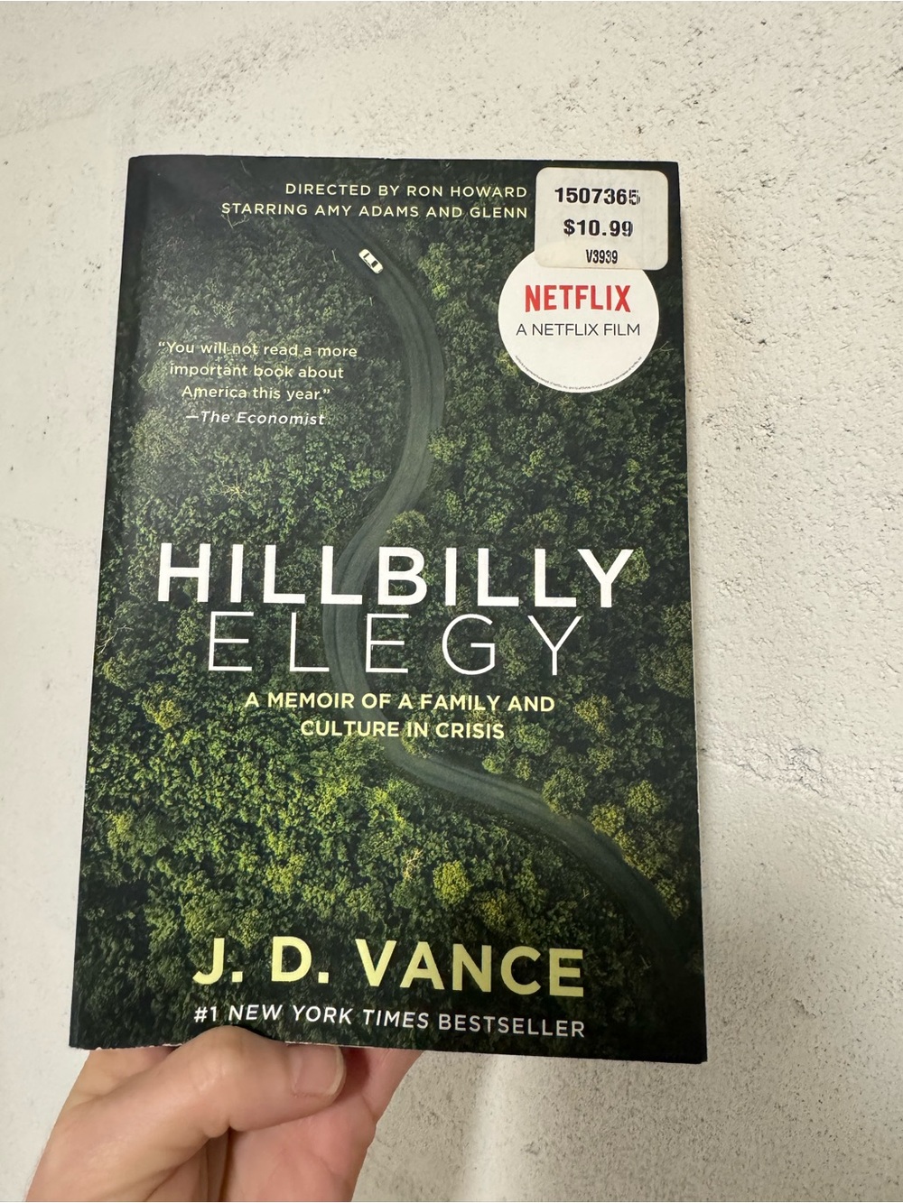 Hillbilly Elegy Paperback Book - Green Cover